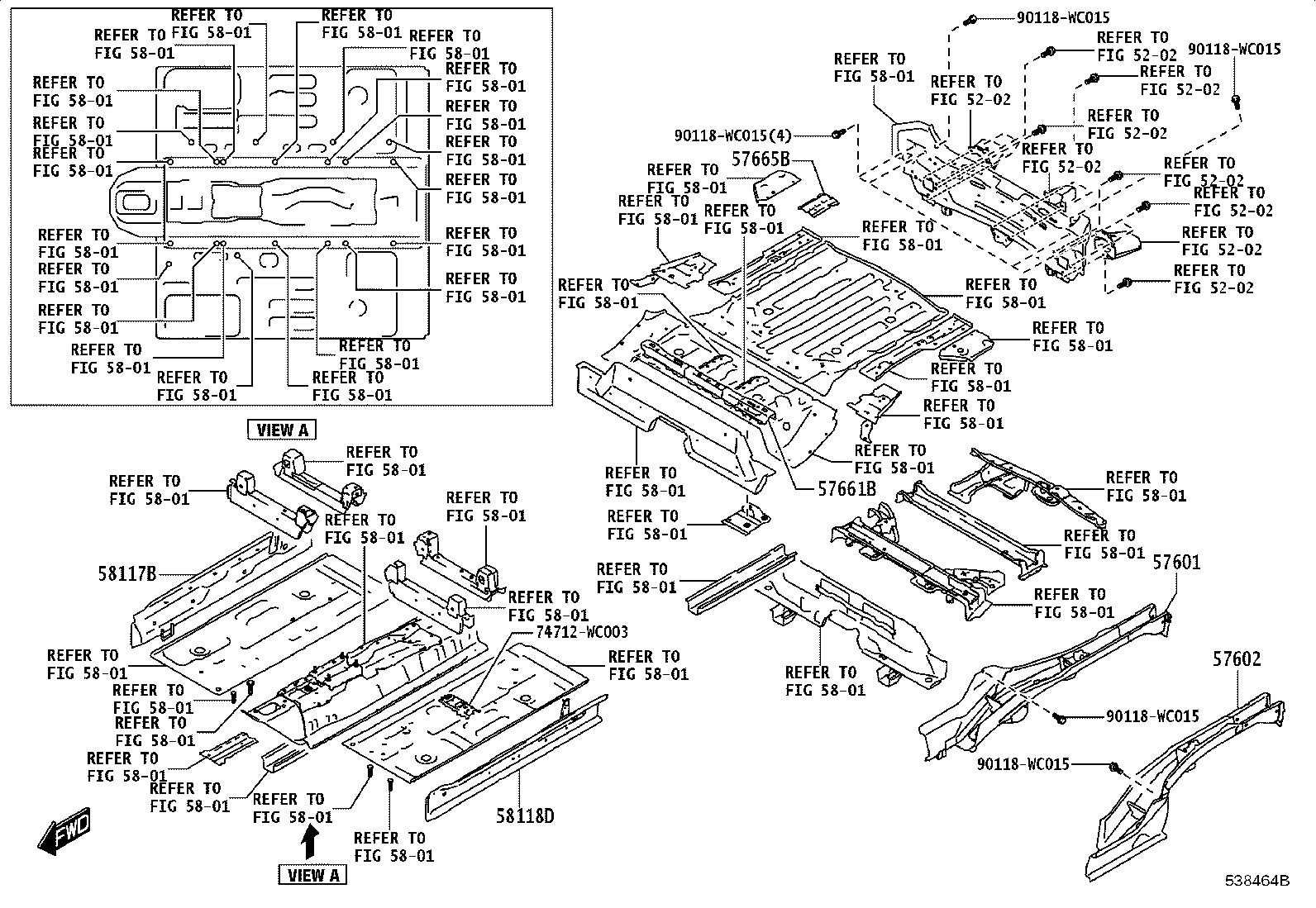 57016-WC004 MEMBER SUB-ASSY, FRONT SIDE, INNER RH product image