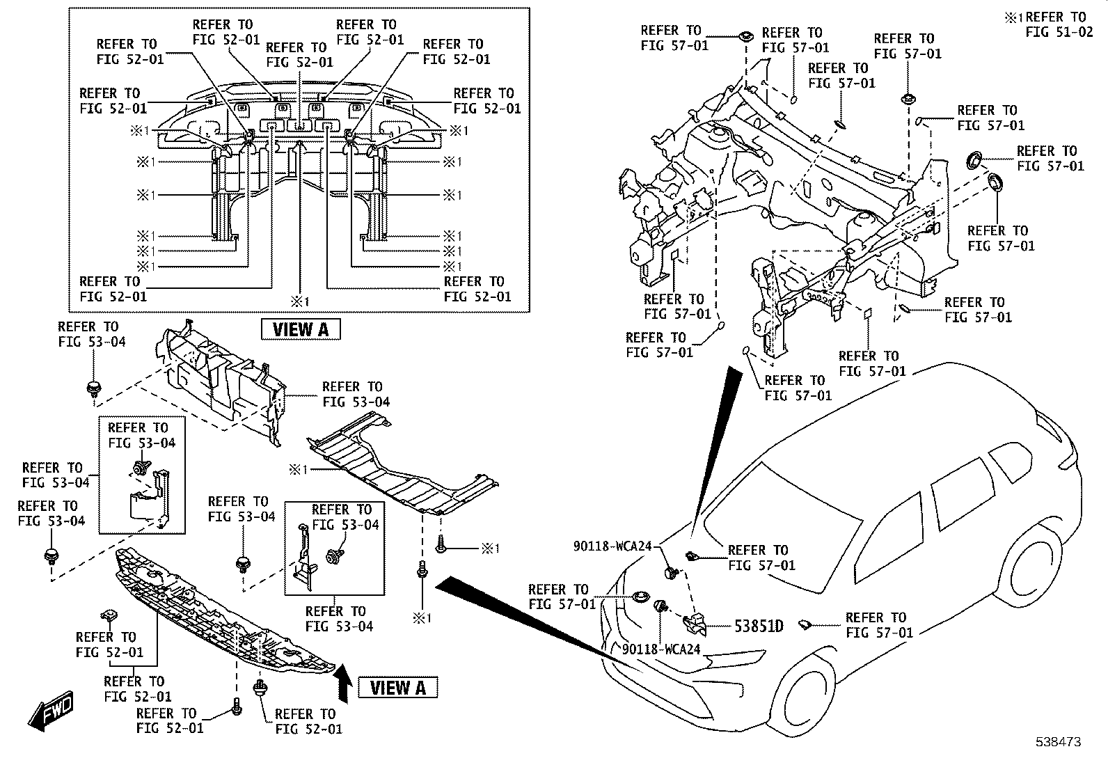 53828-WC008 PROTECTOR, FRONT FENDER SIDE PANEL, RH product image
