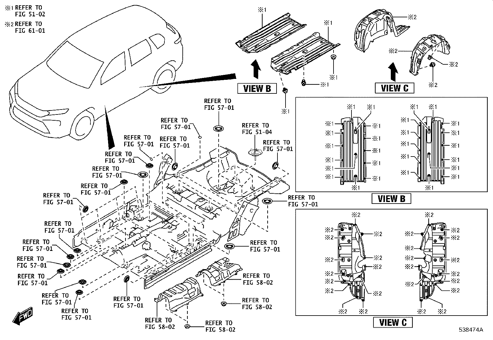 53828-WC008 PROTECTOR, FRONT FENDER SIDE PANEL, RH product image