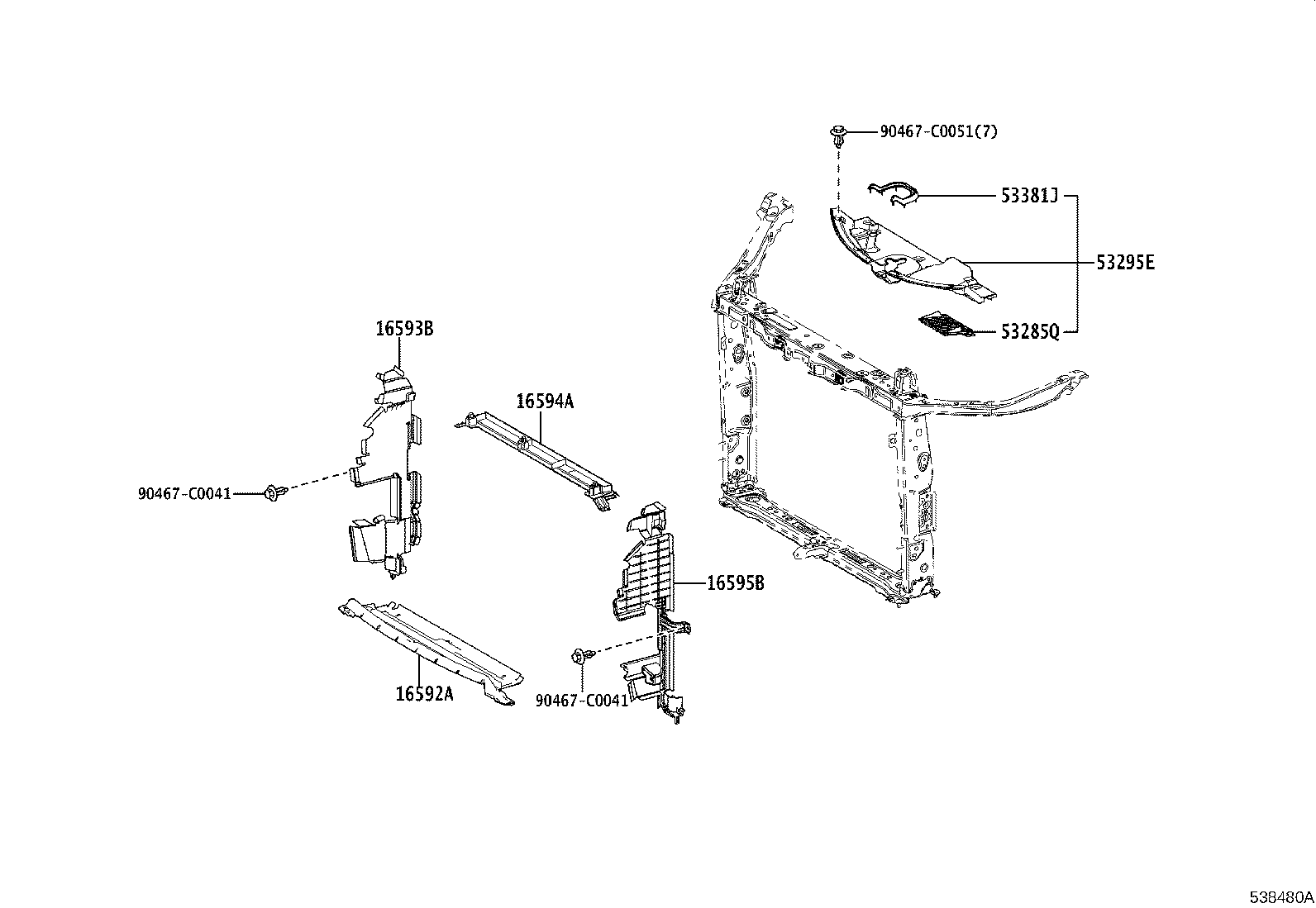 53715-08040 APRON, FENDER SIDE, RH product image