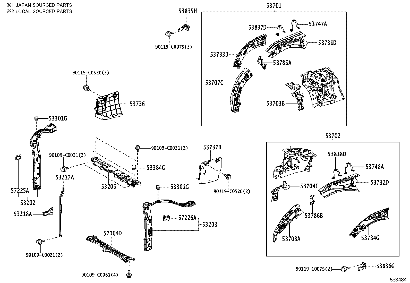 16593-F0300 GUIDE, RADIATOR AIR, NO.1 RH product image