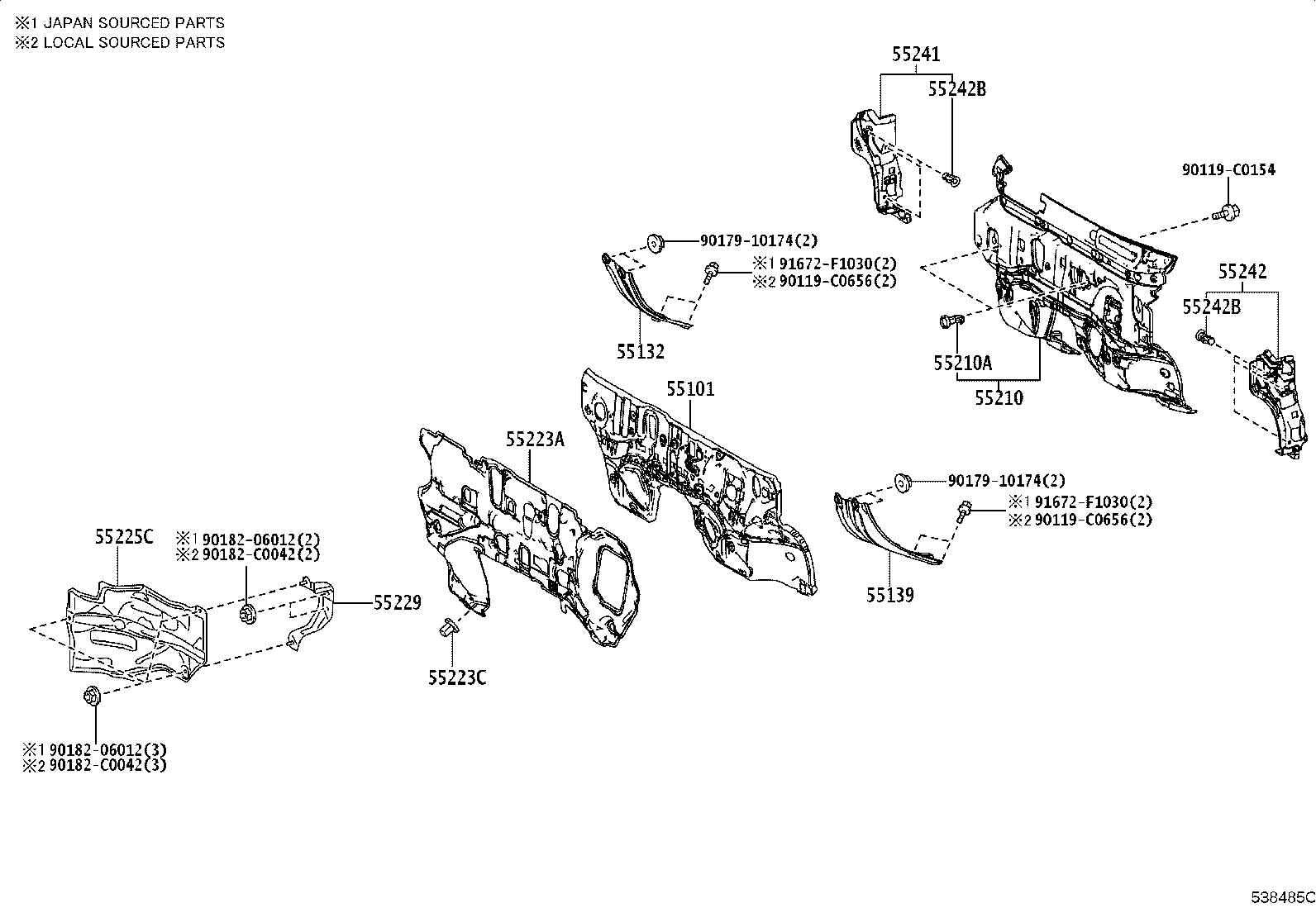 16593-F0300 GUIDE, RADIATOR AIR, NO.1 RH product image
