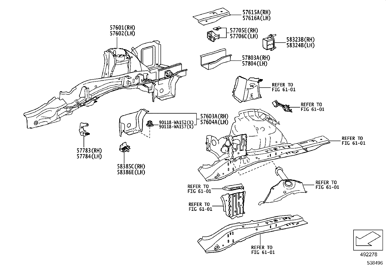 57209-WAA02 MEMBER, ENGINE REAR MOUNTING product image