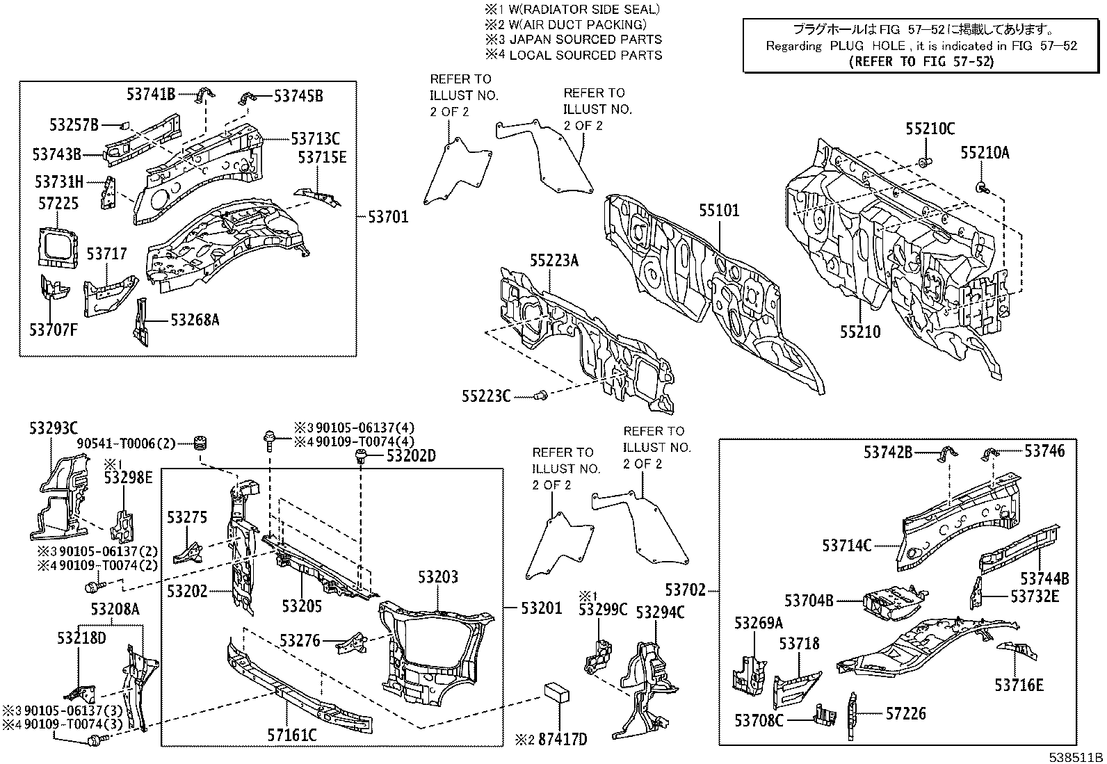 53702-KK320 APRON SUB-ASSY, FRONT FENDER, LH product image