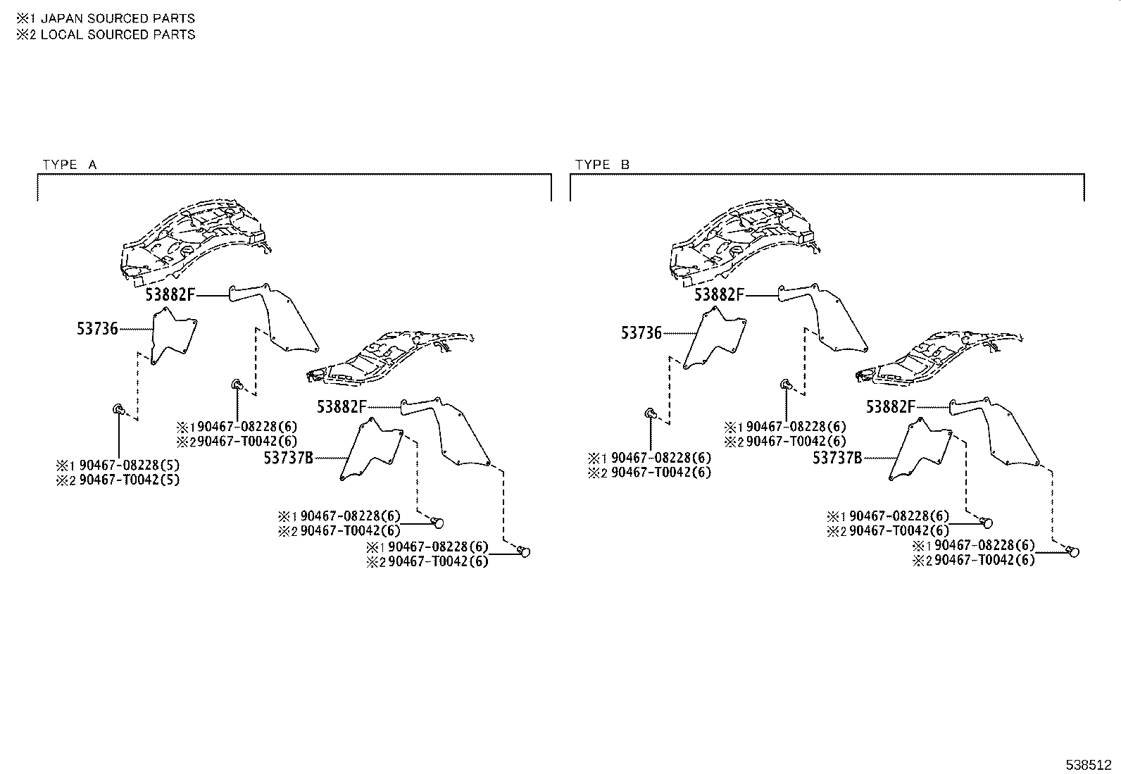 53702-KK320 APRON SUB-ASSY, FRONT FENDER, LH product image