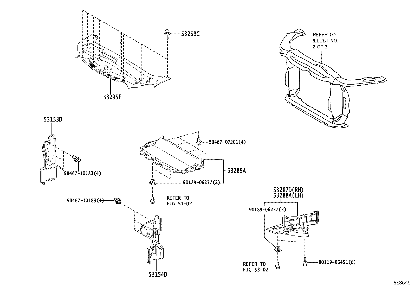 53701-53090 APRON SUB-ASSY, FRONT FENDER, RH product image