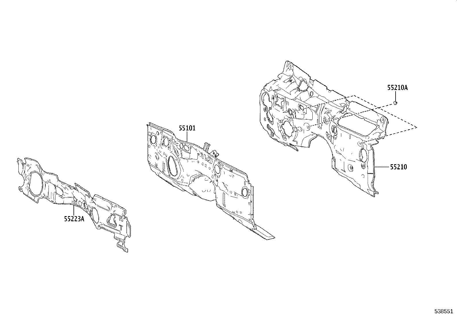 53701-53090 APRON SUB-ASSY, FRONT FENDER, RH product image