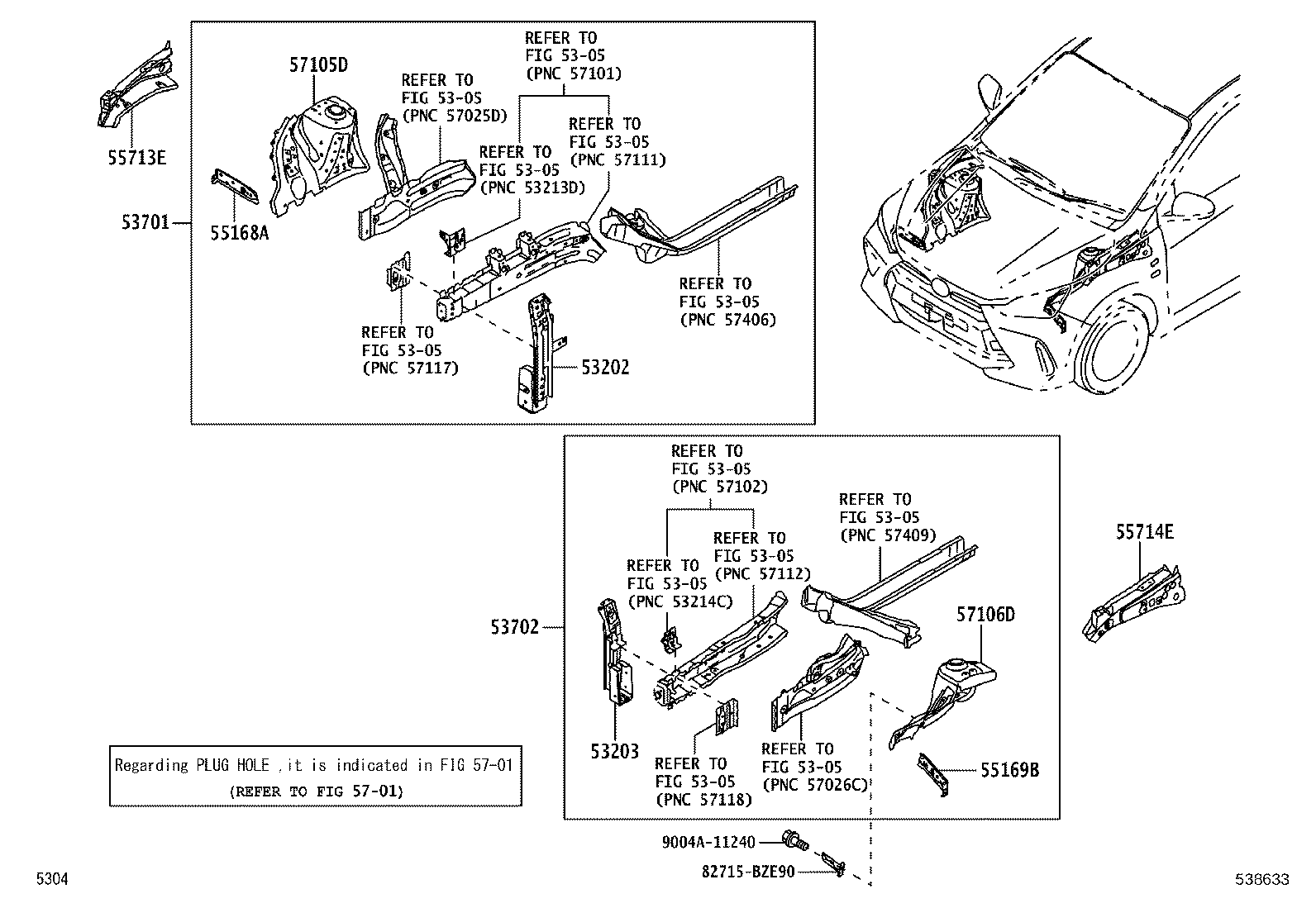 53701-BZ810 APRON SUB-ASSY, FRONT FENDER, RH product image
