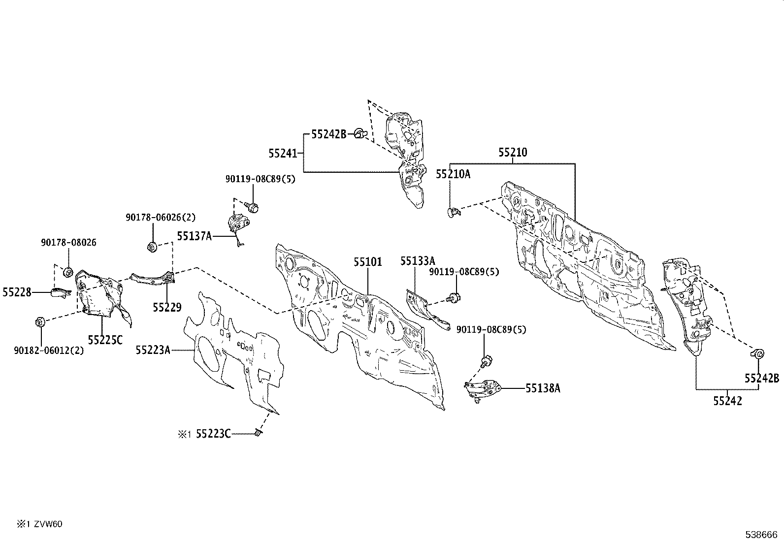 55228-16010 Toyota Reference Part product image