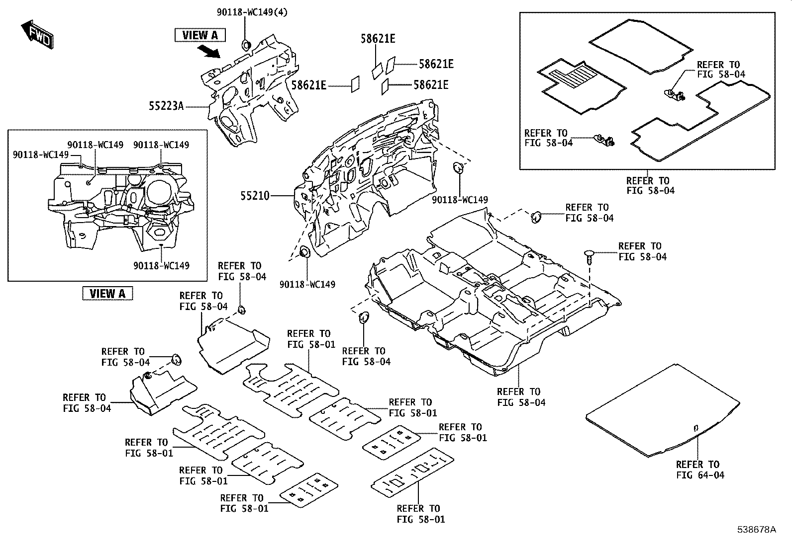 55210-WC024 INSULATOR ASSY, DASH PANEL product image