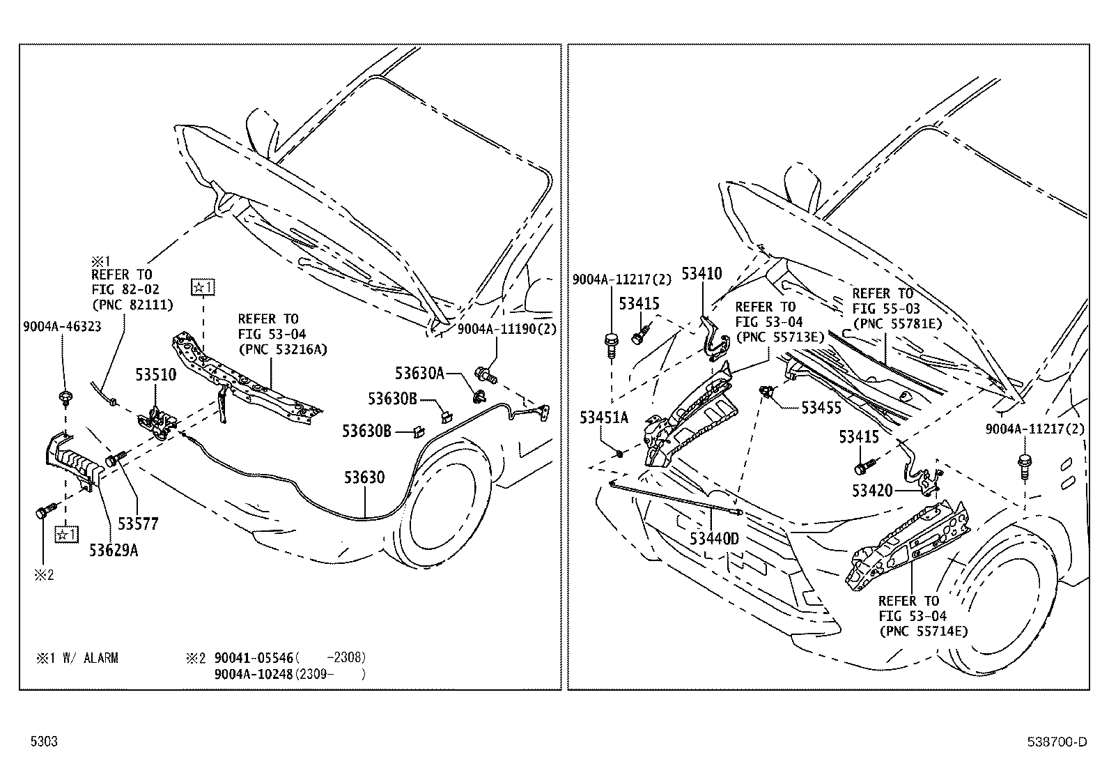 53630-BZ440 CABLE ASSY, HOOD LOCK CONTROL product image