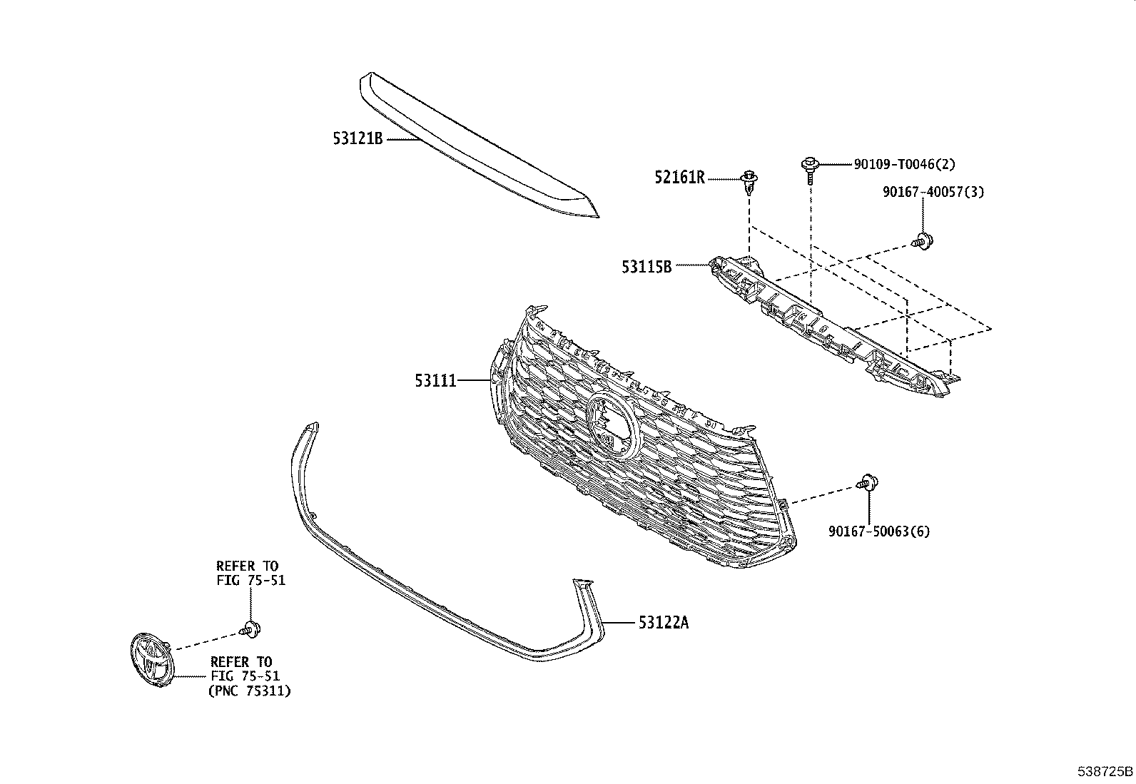 53100-VT120 GRILLE, RADIATOR product image