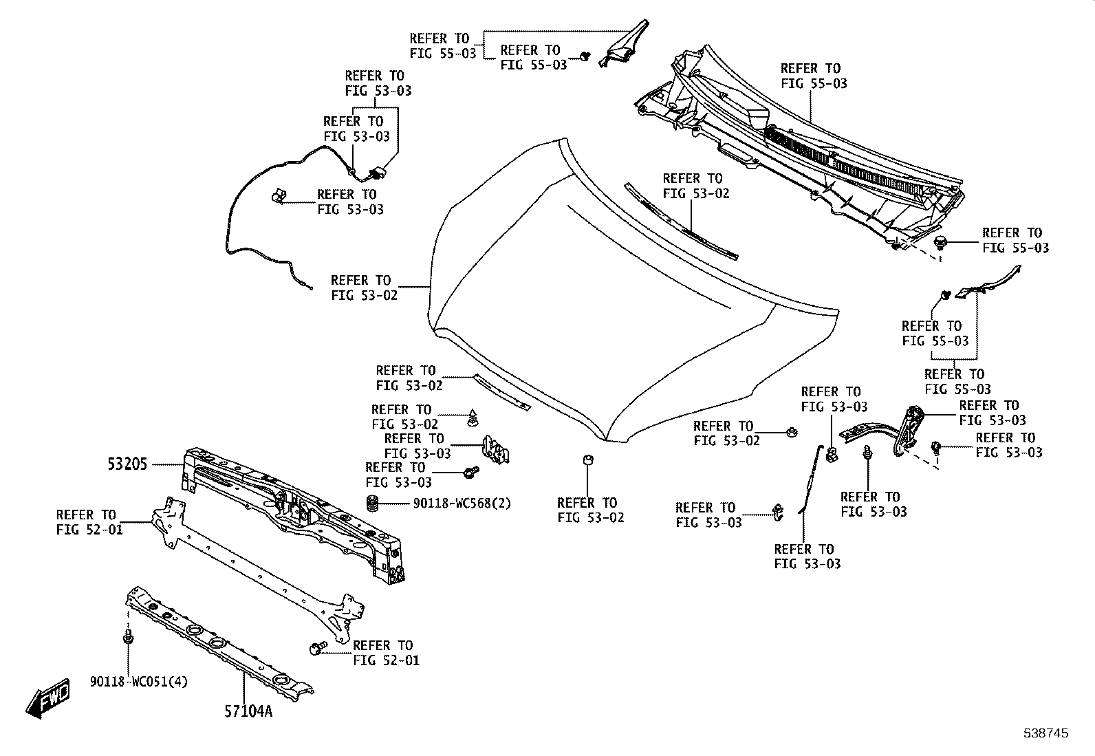 55184-WC002 BRACKET, DASH PANEL product image