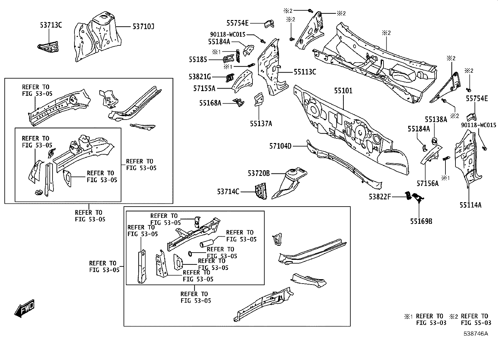 55184-WC002 BRACKET, DASH PANEL product image