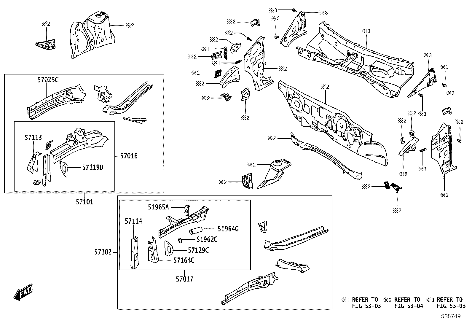 51962-WC001 RETAINER, FRONT HOOK product image