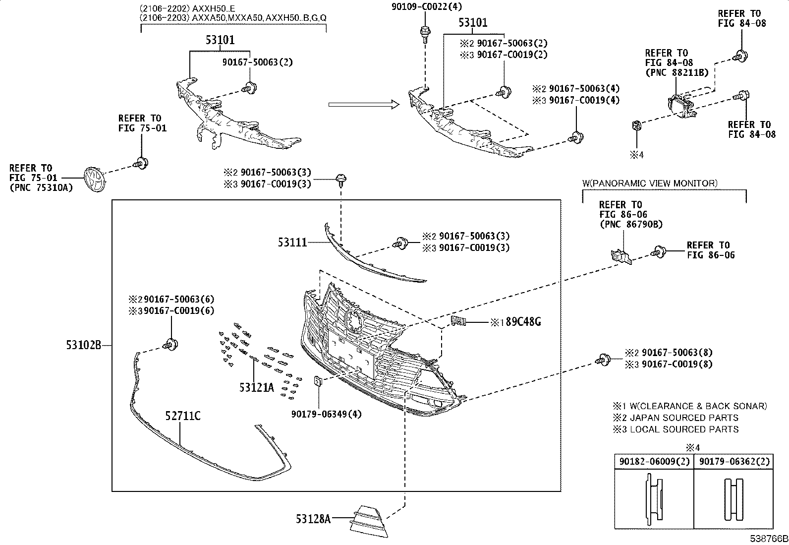 53111-07110 GRILLE, RADIATOR product image