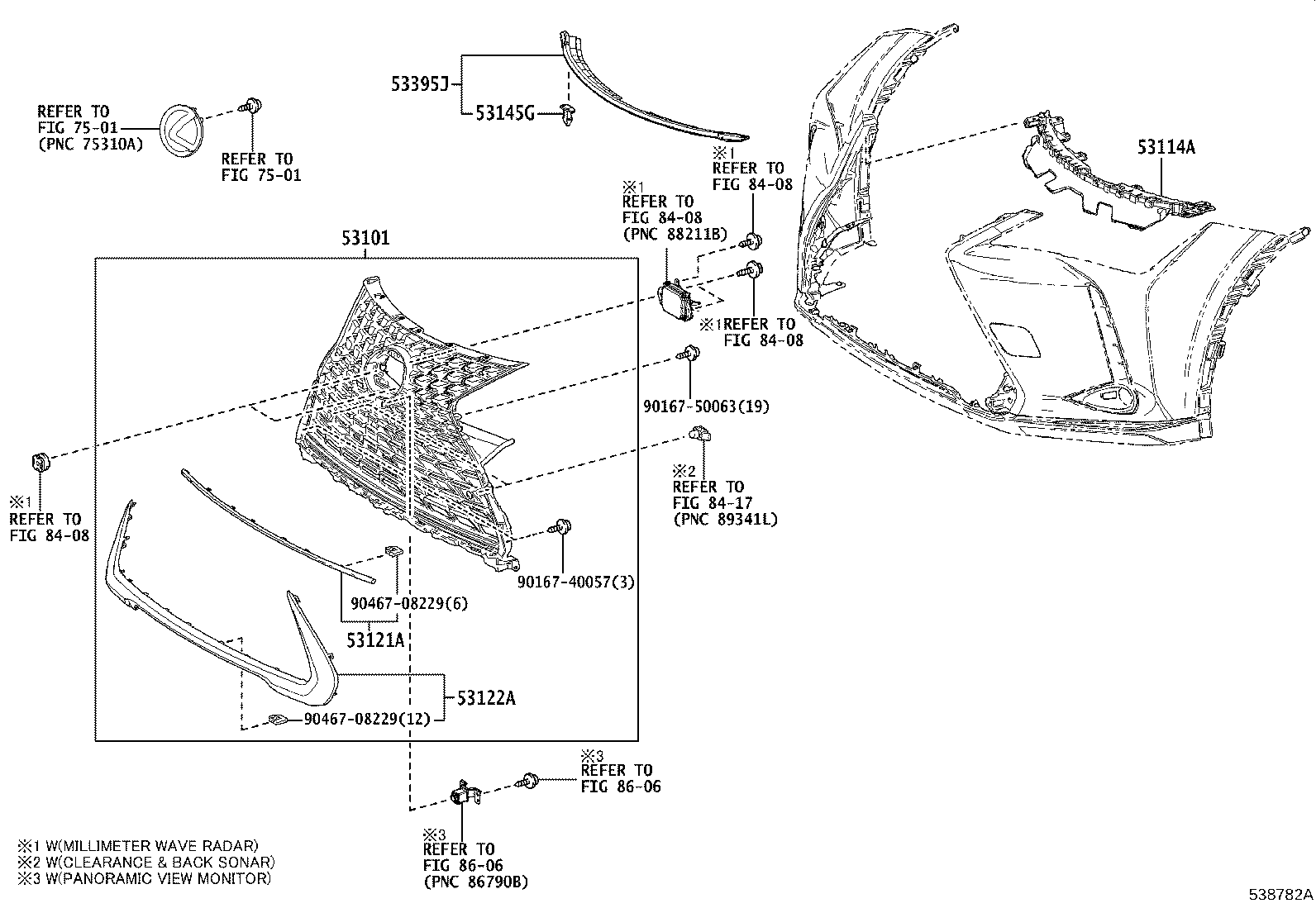 53101-76880 GRILLE SUB-ASSY, RADIATOR product image