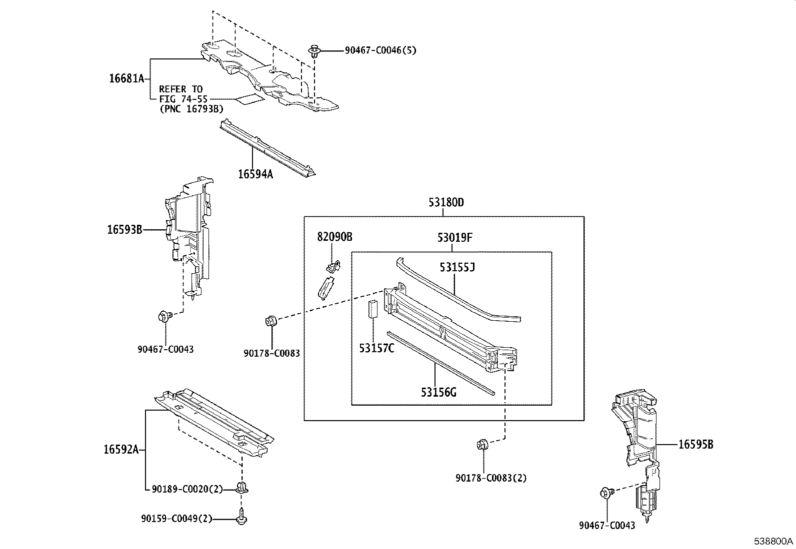 53702-0R070 APRON SUB-ASSY, FRONT FENDER, LH product image