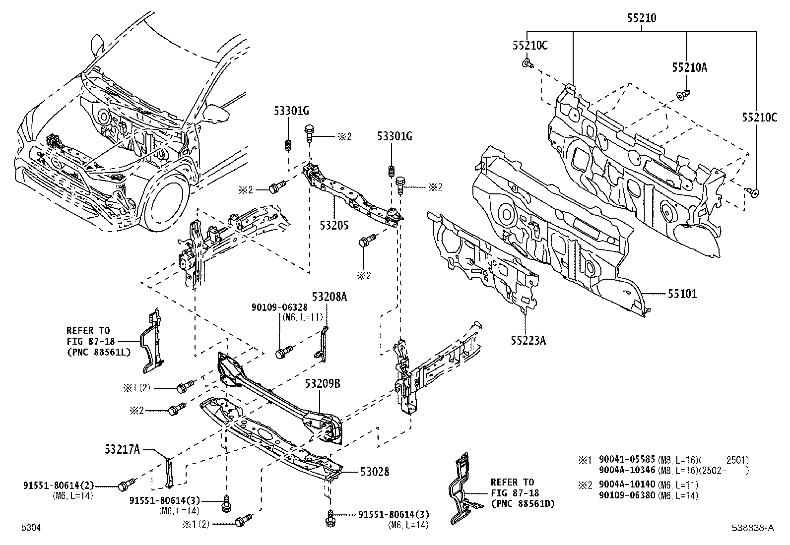 53202-BZ140 SUPPORT SUB-ASSY, RADIATOR, RH product image