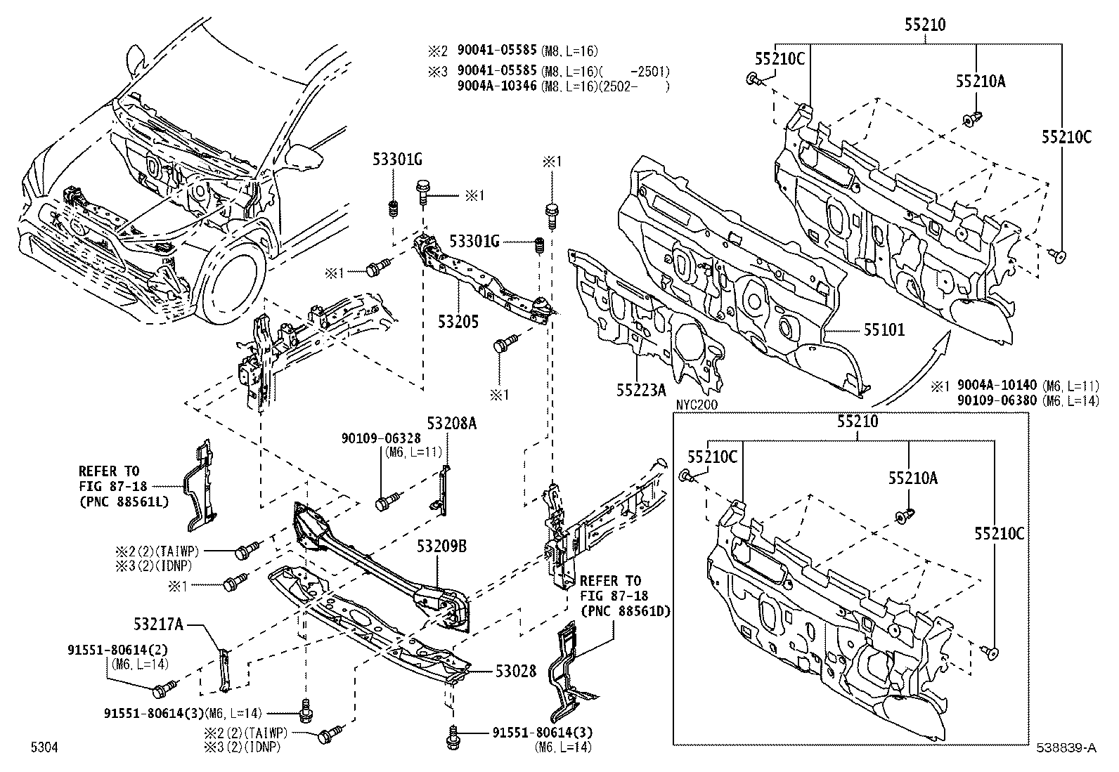 53202-BZ140 SUPPORT SUB-ASSY, RADIATOR, RH product image