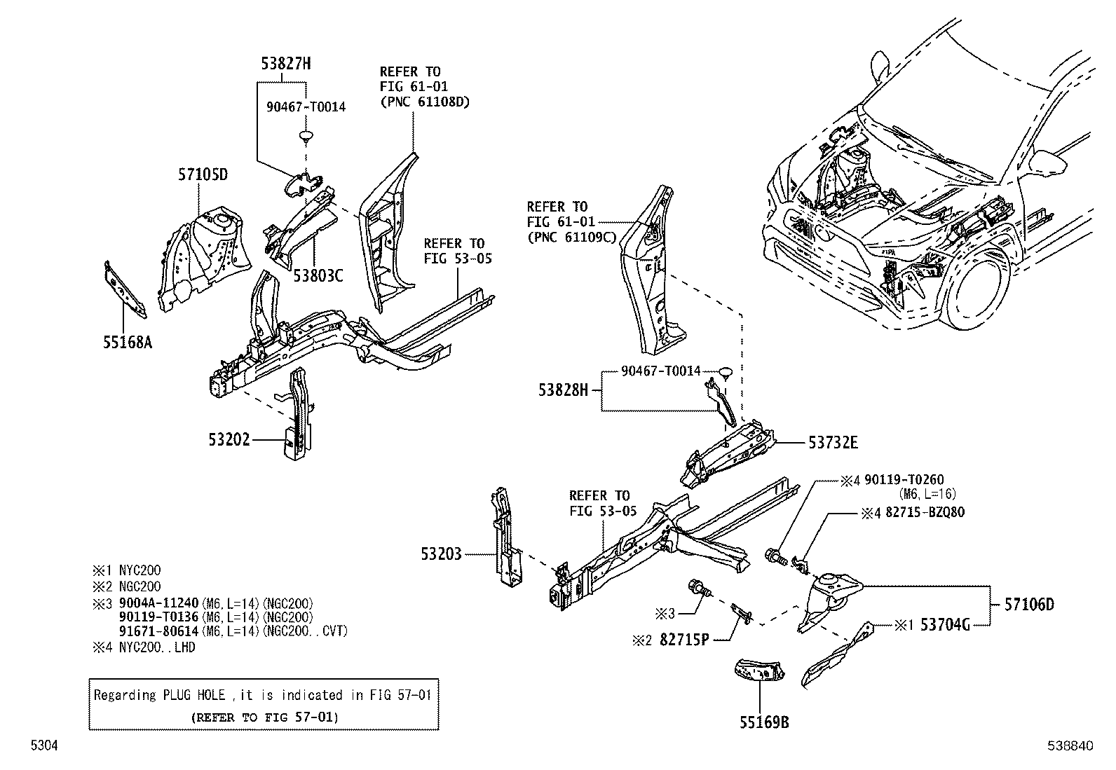 53202-BZ140 SUPPORT SUB-ASSY, RADIATOR, RH product image
