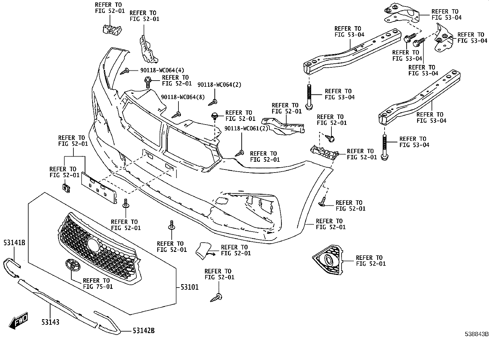 53111-WC004 GRILLE SUB-ASSY, RADIATOR product image