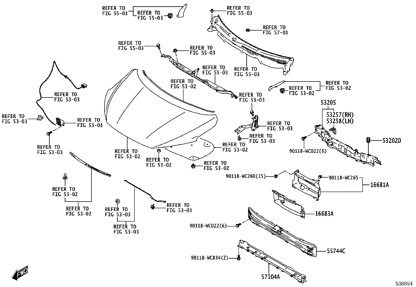 16683-WC001 PLATE, RADIATOR LOWER AIR GUIDE product image