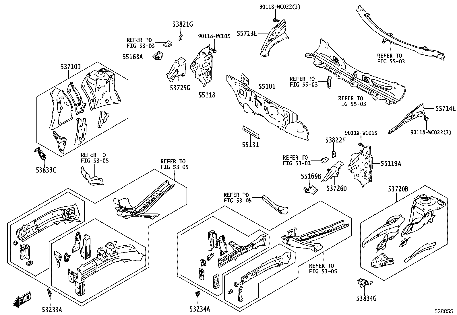 16683-WC001 PLATE, RADIATOR LOWER AIR GUIDE product image