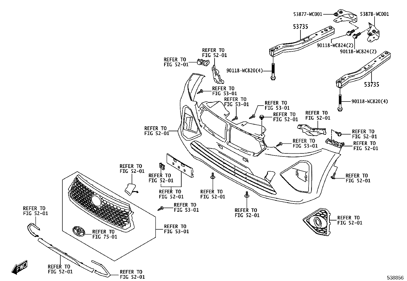 16683-WC001 PLATE, RADIATOR LOWER AIR GUIDE product image