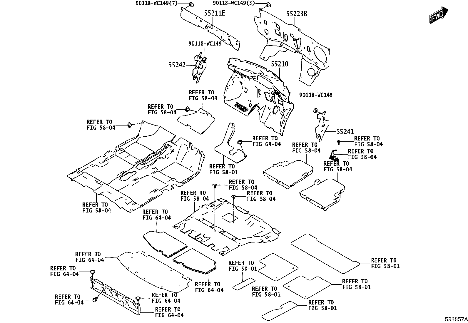 16683-WC001 PLATE, RADIATOR LOWER AIR GUIDE product image