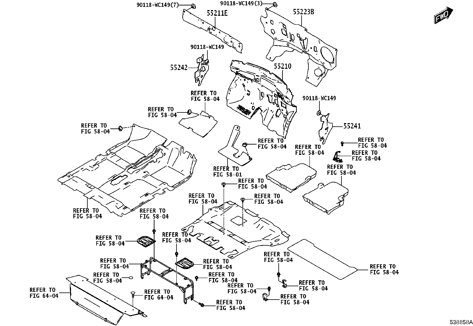 16683-WC001 PLATE, RADIATOR LOWER AIR GUIDE product image