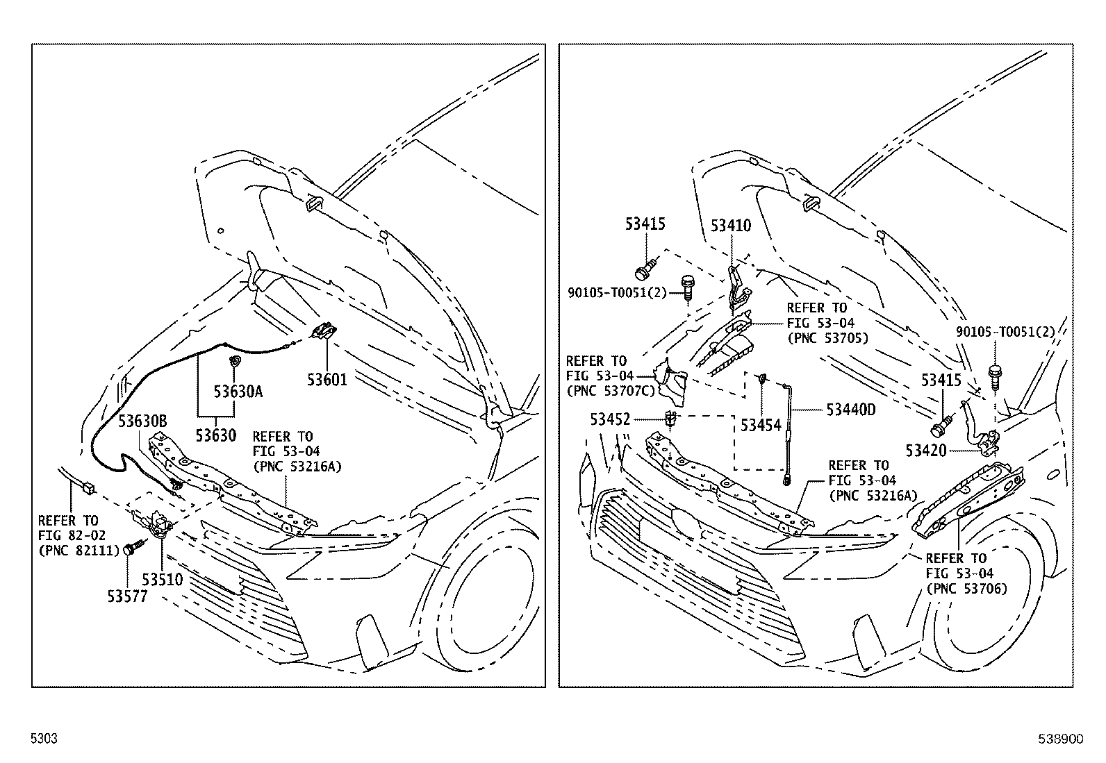 53440-BZ170 SUPPORT ASSY, HOOD product image