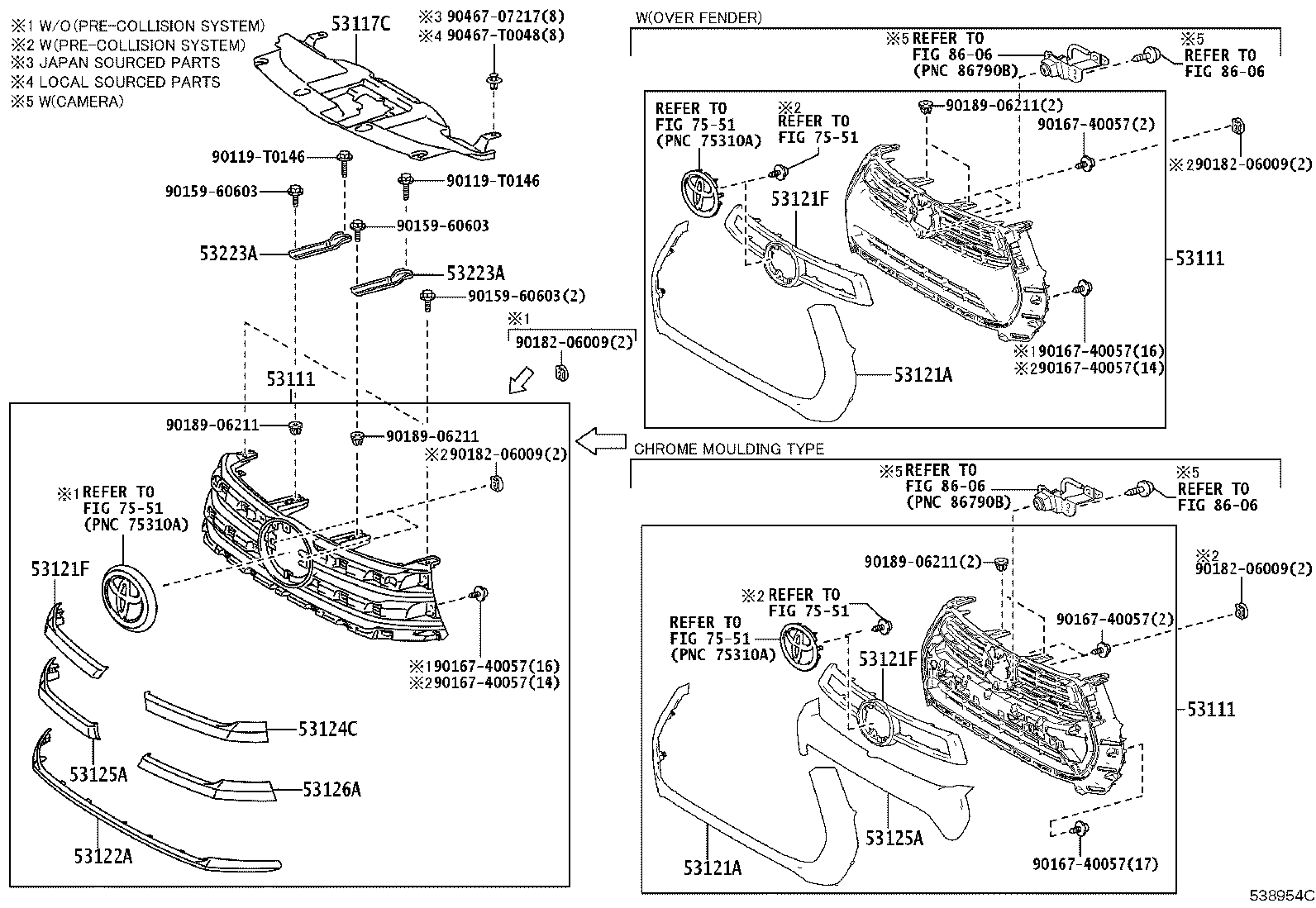 53111-YP230 GRILLE, RADIATOR product image
