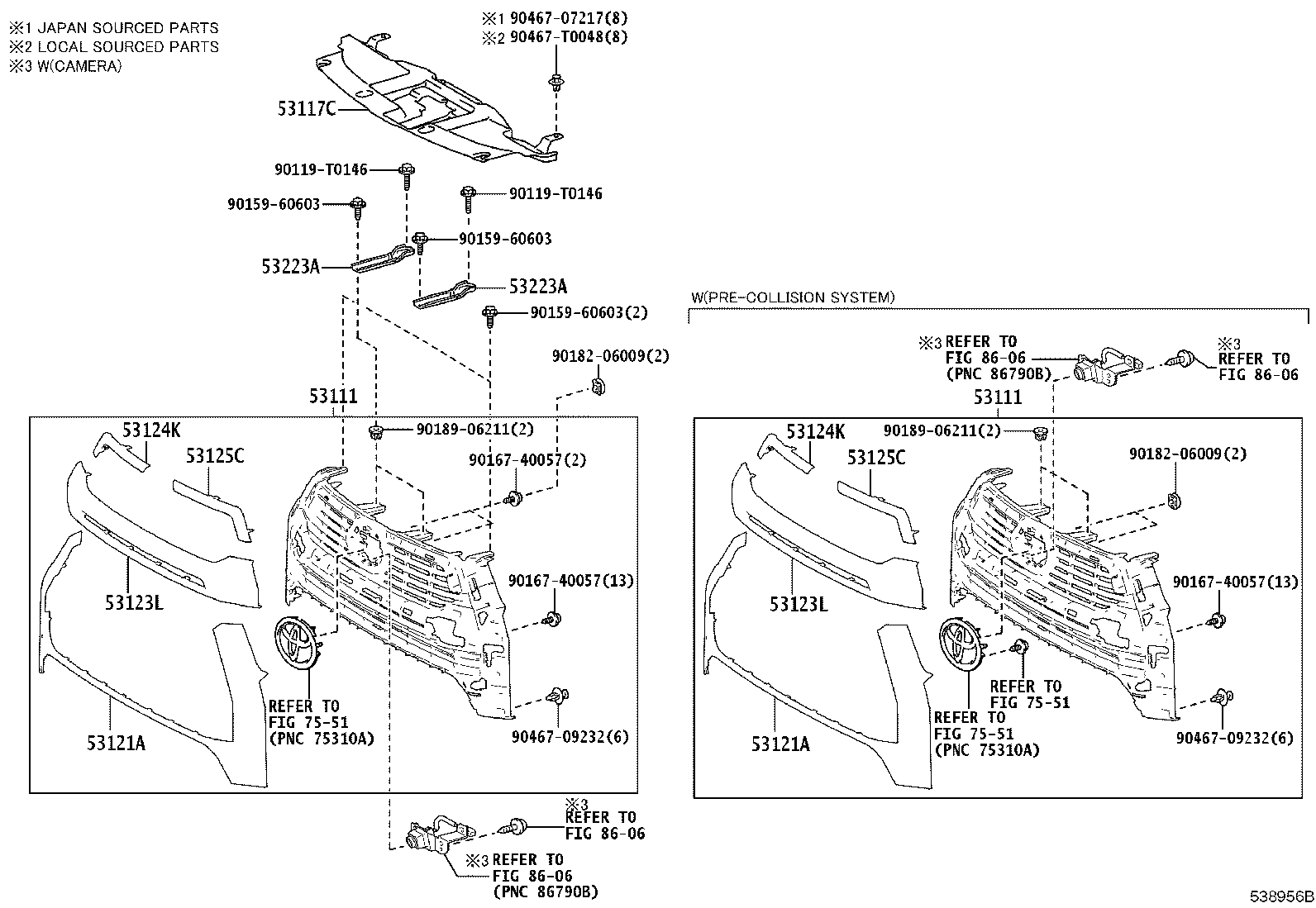 53111-YP230 GRILLE, RADIATOR product image