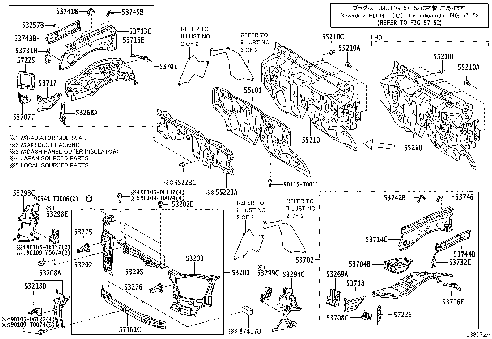 55101-KK261 PANEL SUB-ASSY, DASH product image
