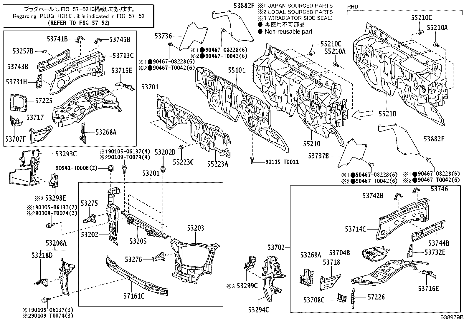 53202-KK040 SUPPORT SUB-ASSY, RADIATOR, RH product image