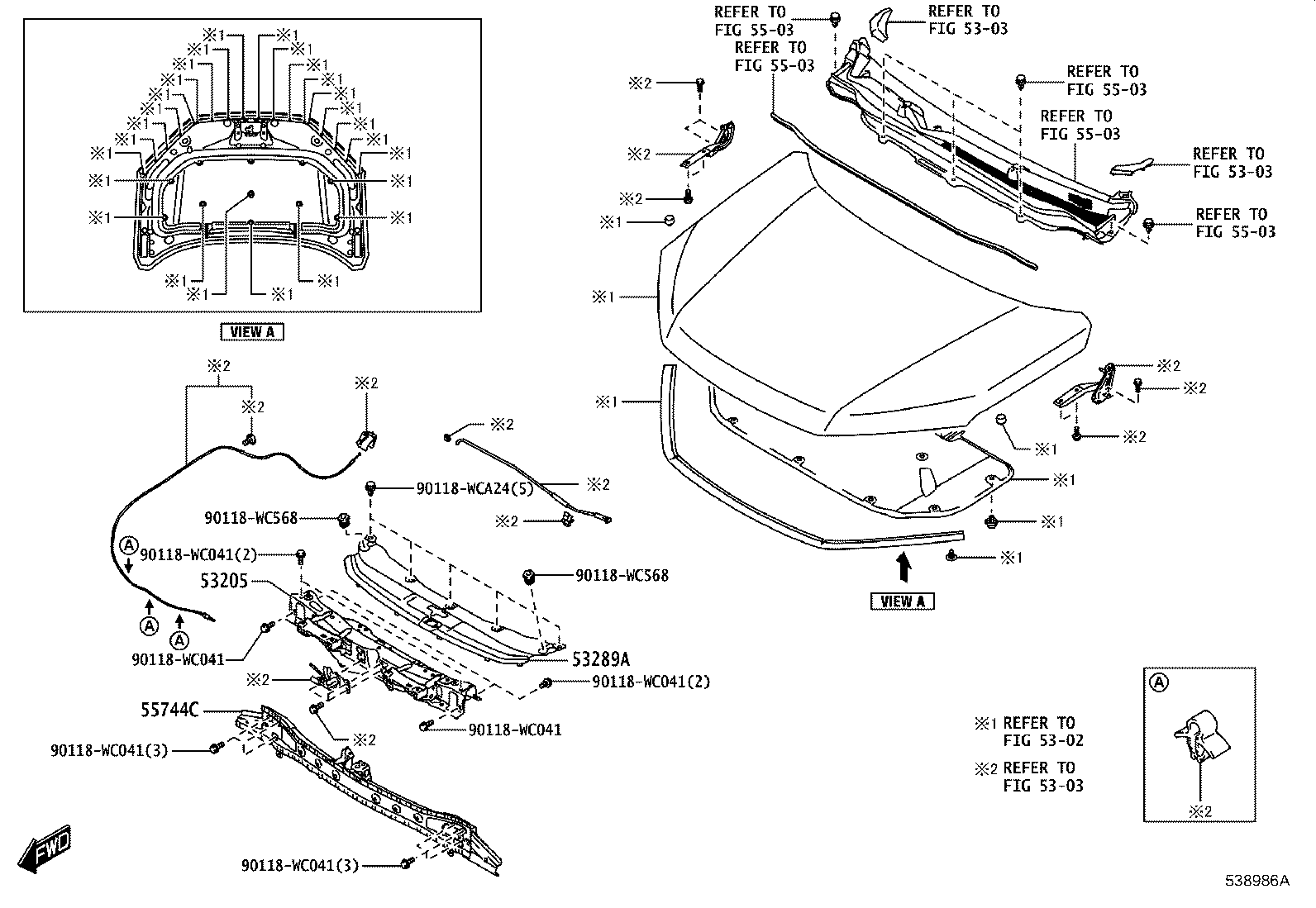 52131-WC011 MEMBER, FRONT PANEL, UPPER product image