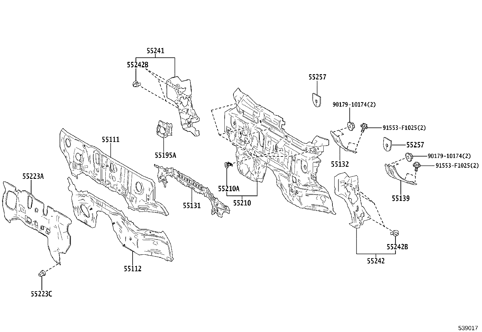 58489-40010 BRACKET, RADIATOR COVER SUPPORT product image