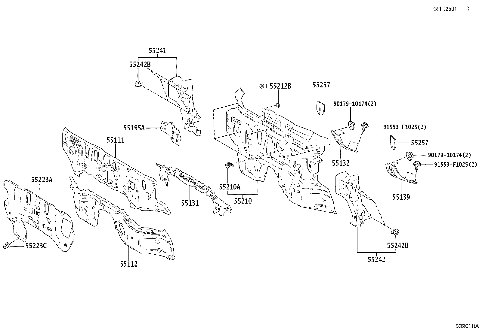53701-0W010 APRON SUB-ASSY, FRONT FENDER, RH product image