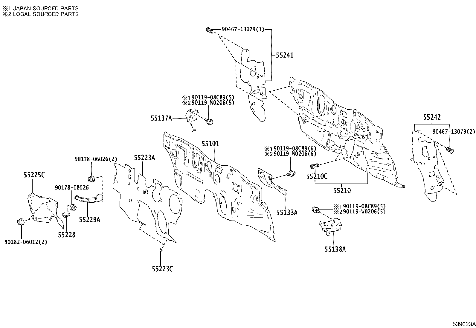 53702-F4050 APRON SUB-ASSY, FRONT FENDER, LH product image