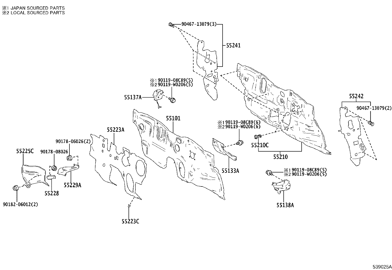 53702-F4050 APRON SUB-ASSY, FRONT FENDER, LH product image