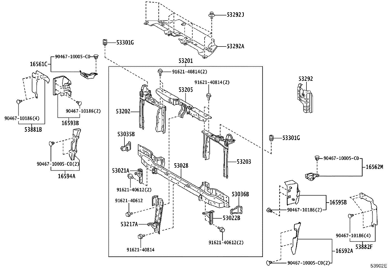 53702-60E40 APRON SUB-ASSY, FRONT FENDER, LH product image