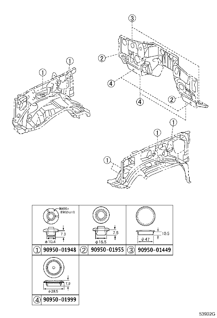 53702-60E40 APRON SUB-ASSY, FRONT FENDER, LH product image
