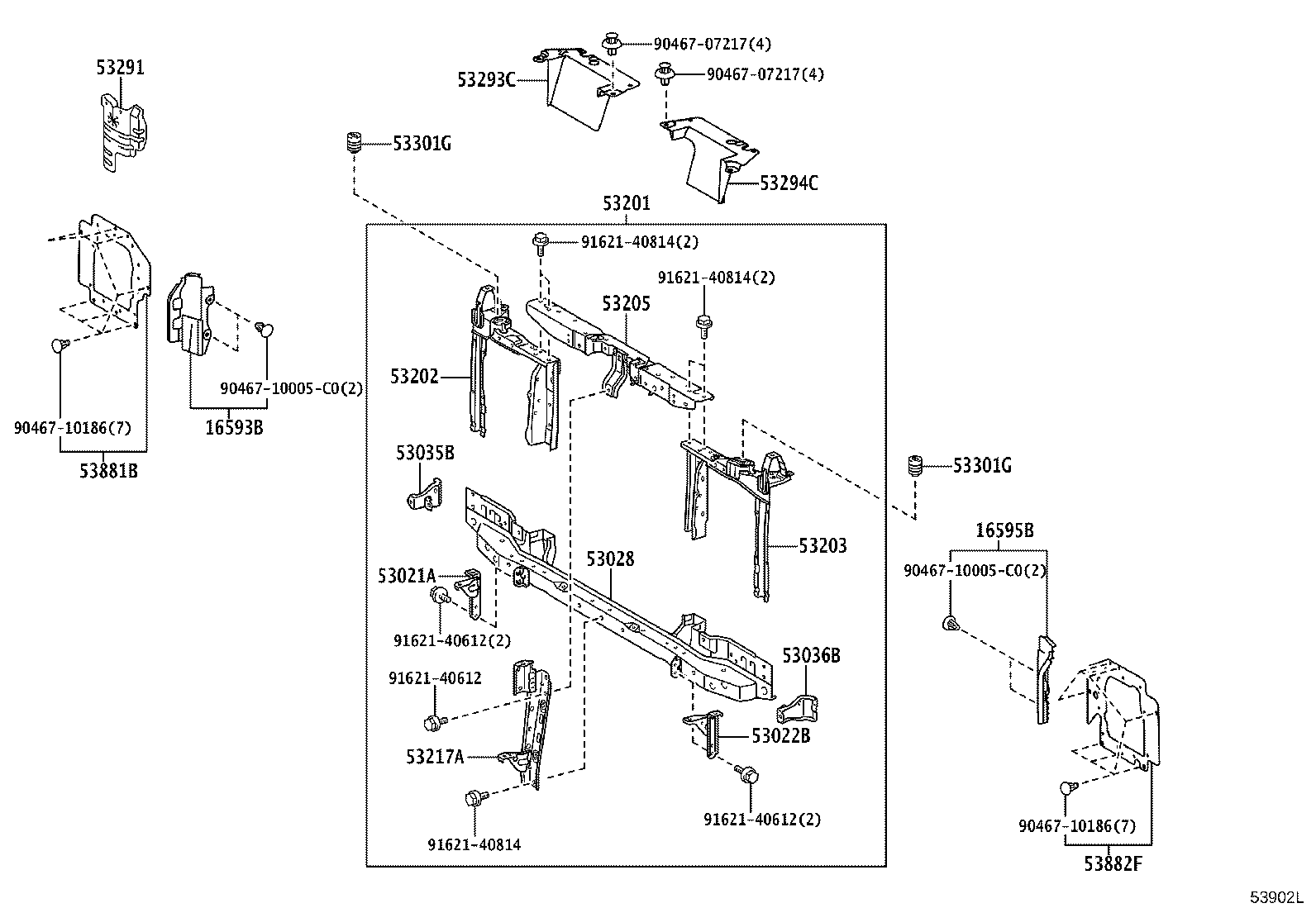 53702-60A60 APRON SUB-ASSY, FRONT FENDER, LH product image