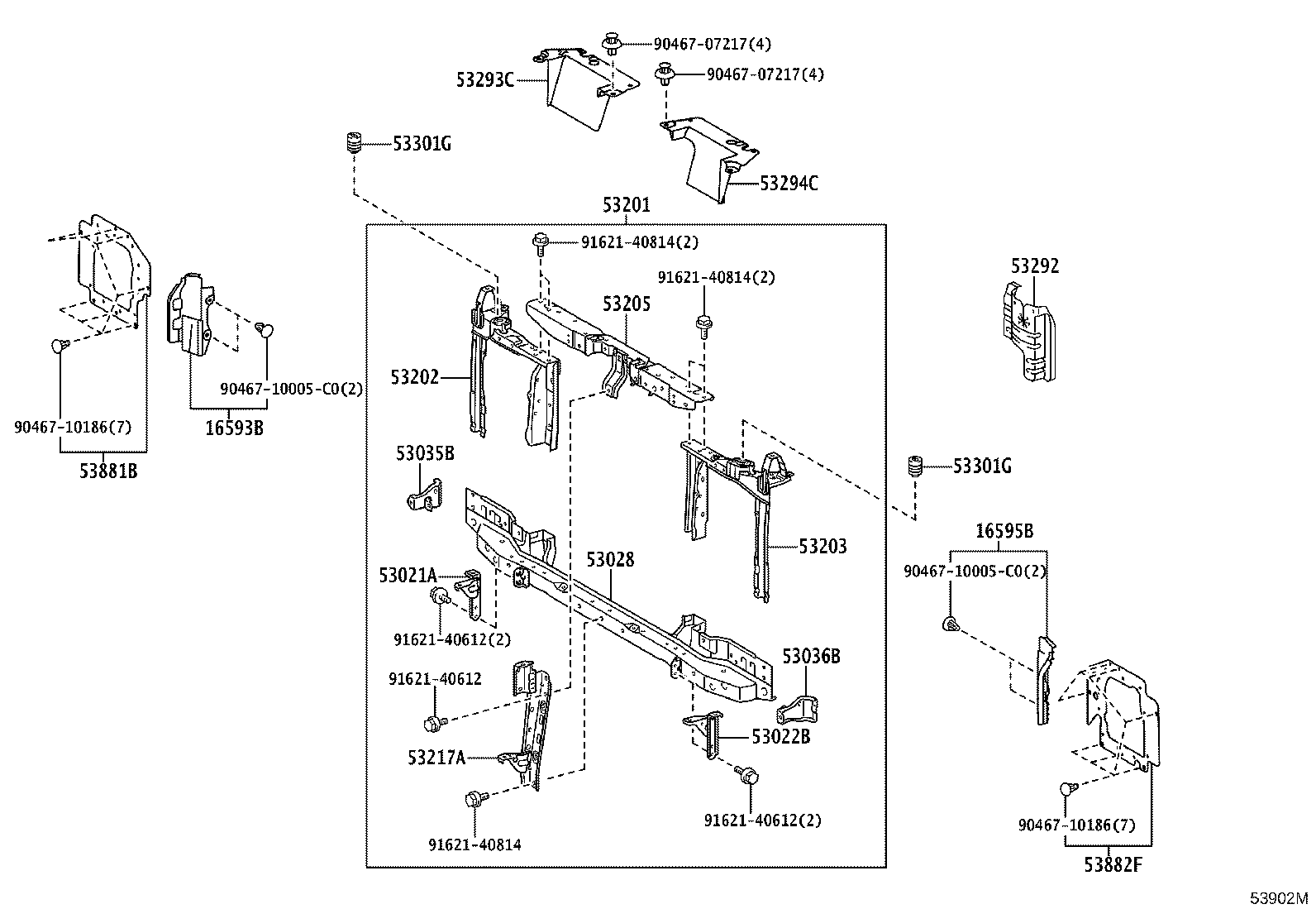 53702-60A60 APRON SUB-ASSY, FRONT FENDER, LH product image