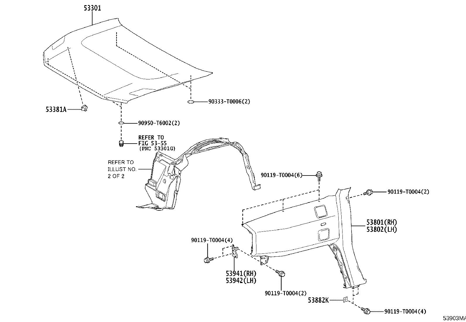 53801-KK040 FENDER SUB-ASSY, FRONT RH product image
