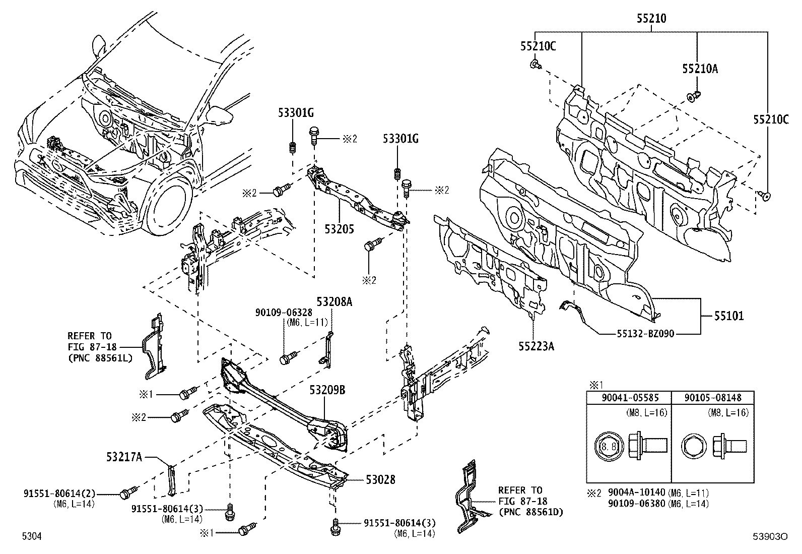 53202-BZ140 SUPPORT SUB-ASSY, RADIATOR, RH product image
