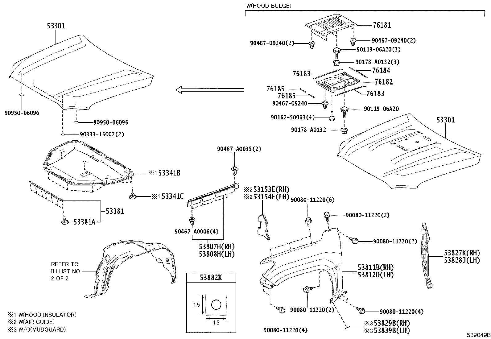 Toyota 53812-AK020 Genuine Toyota Part