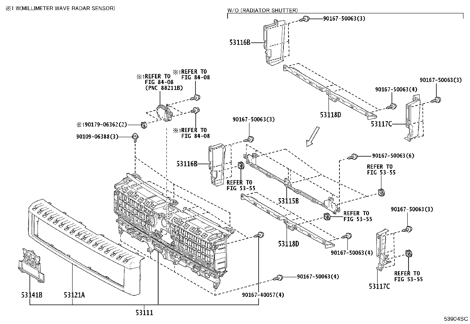 53101-60N90 GRILLE, RADIATOR product image