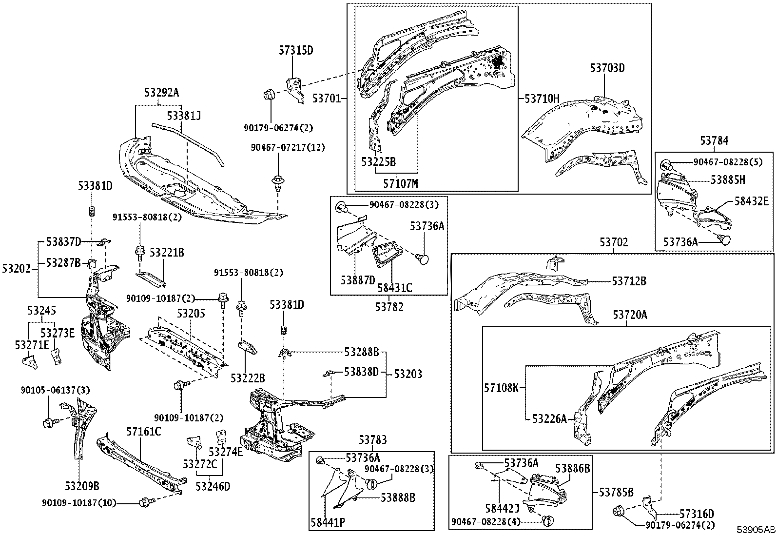 Toyota 16592-75010 GUIDE, RADIATOR AIR, NO.3